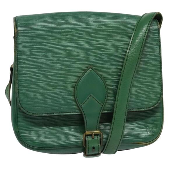 LOUIS VUITTON Epi Cartouchiere MM Shoulder Bag Green M52244 - Picture 1 of 16